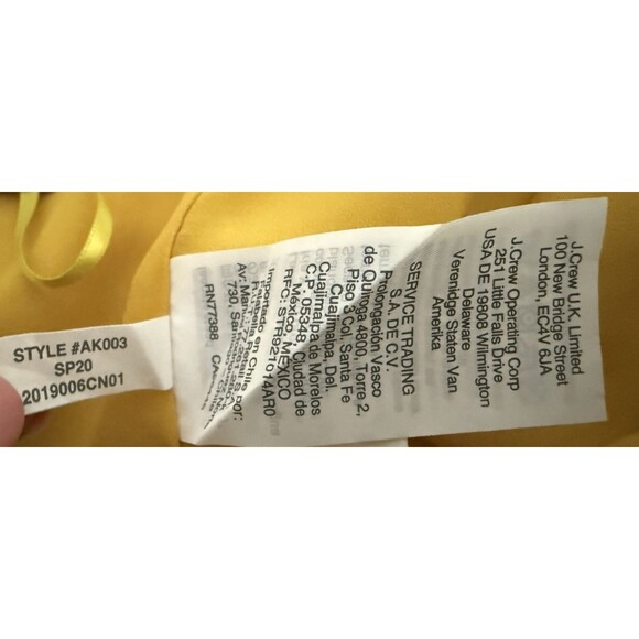 JCrew Chantilly Lace Pencil Skirt Women Size 6  Kiwi Yellow New - Imperfection - Picture 8 of 11